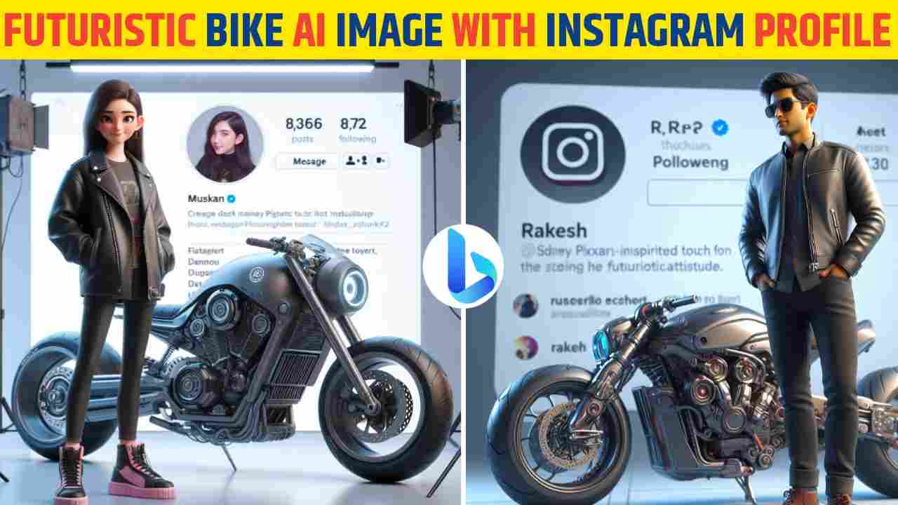 Futuristic Bike AI Image With Instagram Profile Photo Editing